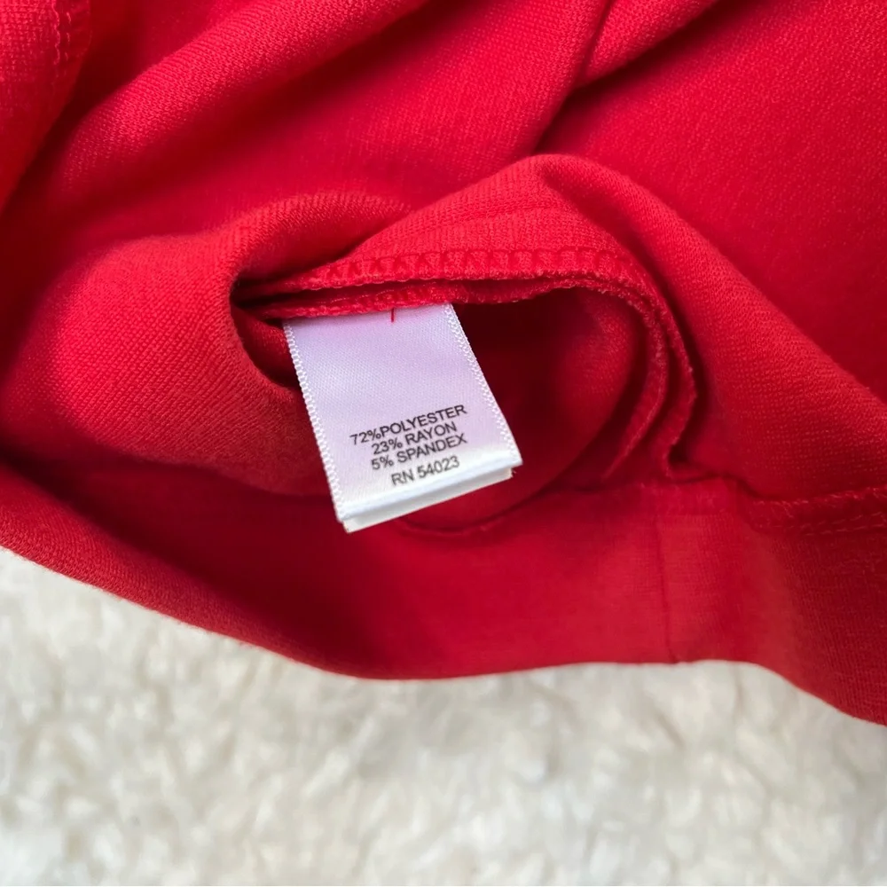Banana Republic Red Sheath Dress with Dolman Cap Sleeves
